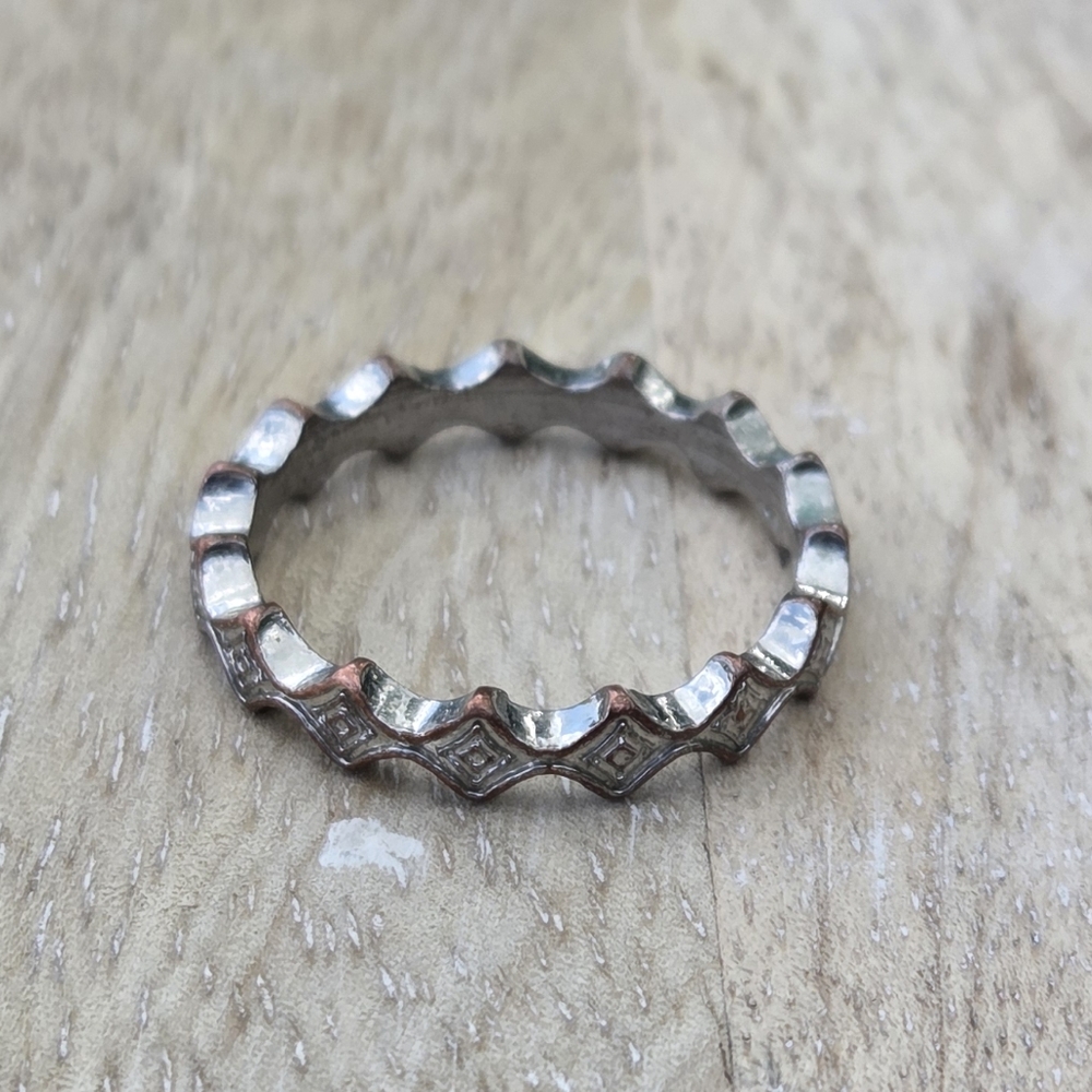 Silver Diamond Eternity Band - Picture 3 of 3